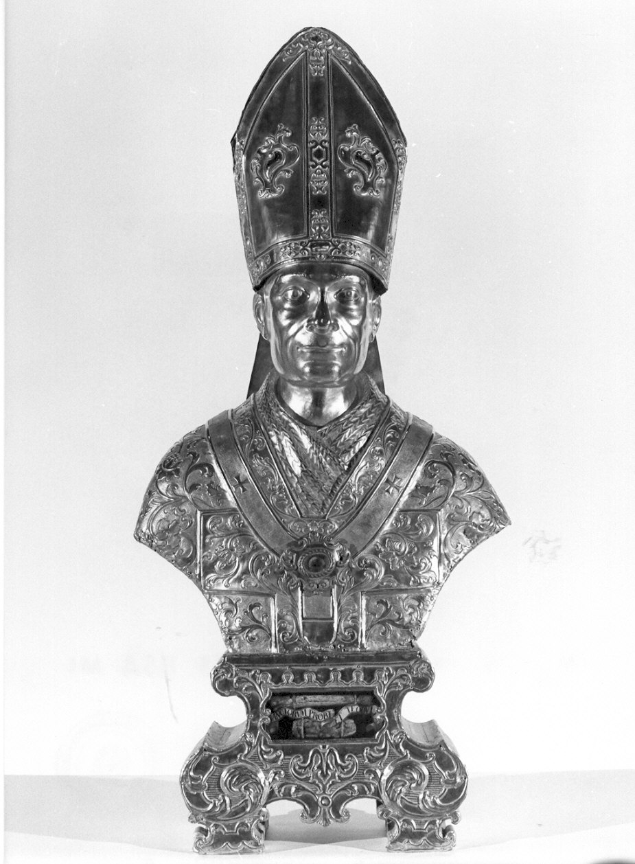 San Carlo Borromeo (reliquiario - a busto, opera isolata) - ambito lombardo (sec. XIX)