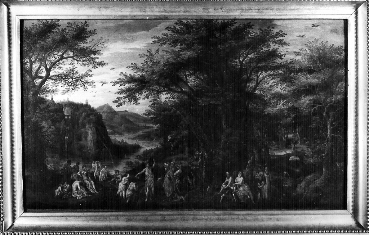 San Giovanni Battista battezza le folle (dipinto, elemento d'insieme) di De Clerck Henricus, Alsloot van Denis (primo quarto sec. XVII)