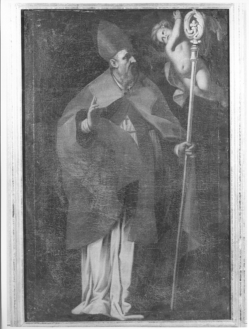 Santo vescovo (dipinto, pendant) - ambito lombardo (seconda metà sec. XVIII)