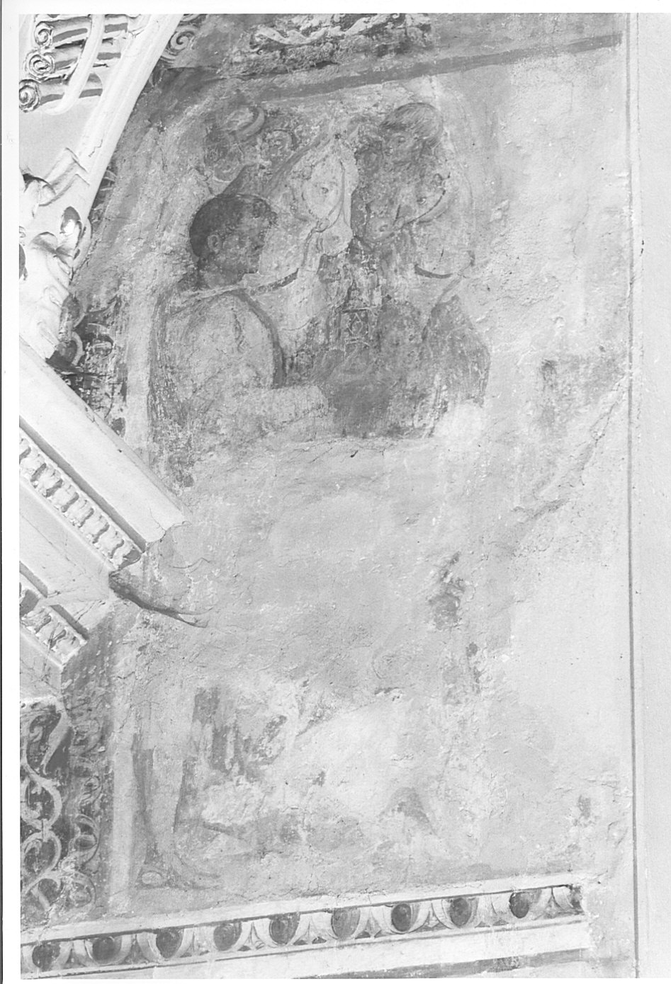 adorazione dei Re Magi (dipinto murale, elemento d'insieme) di De Magistris Sigismondo (sec. XVI)