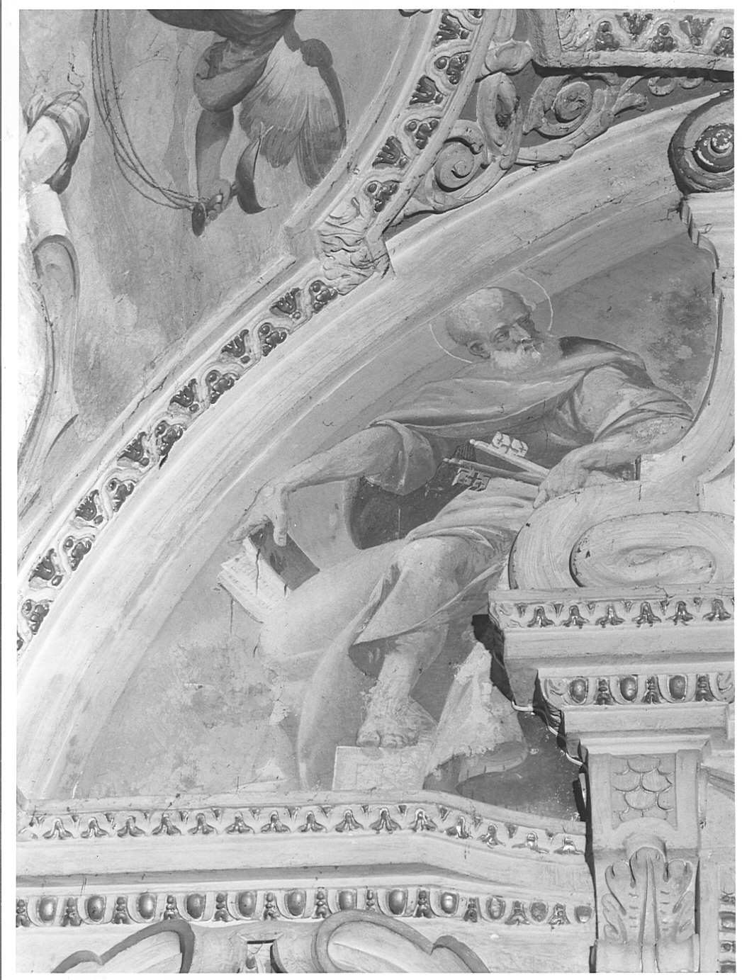 San Pietro (dipinto murale, elemento d'insieme) - ambito lombardo (seconda metà sec. XVII)