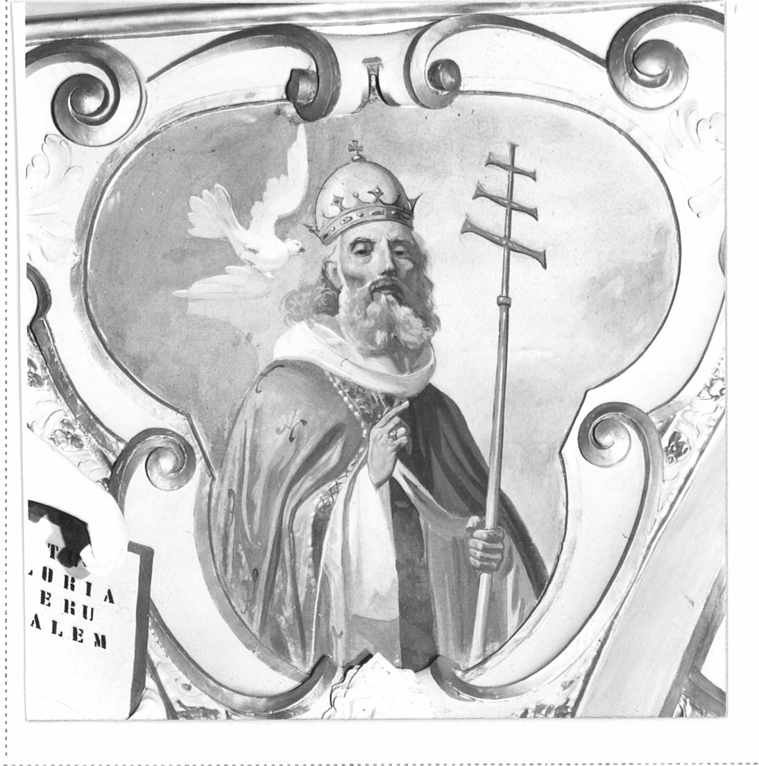 S. Gregorio, San Gragorio Magno (decorazione pittorica, elemento d'insieme) di Mosello C (attribuito) (sec. XIX)
