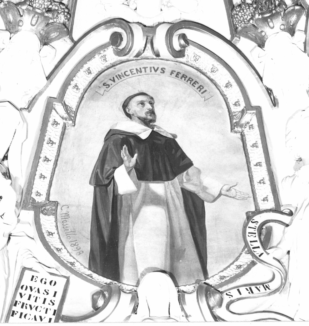 S. Vincenzo Ferrer, San Vincenzo Ferrer (decorazione pittorica, elemento d'insieme) di Mosello C (attribuito) (sec. XIX)