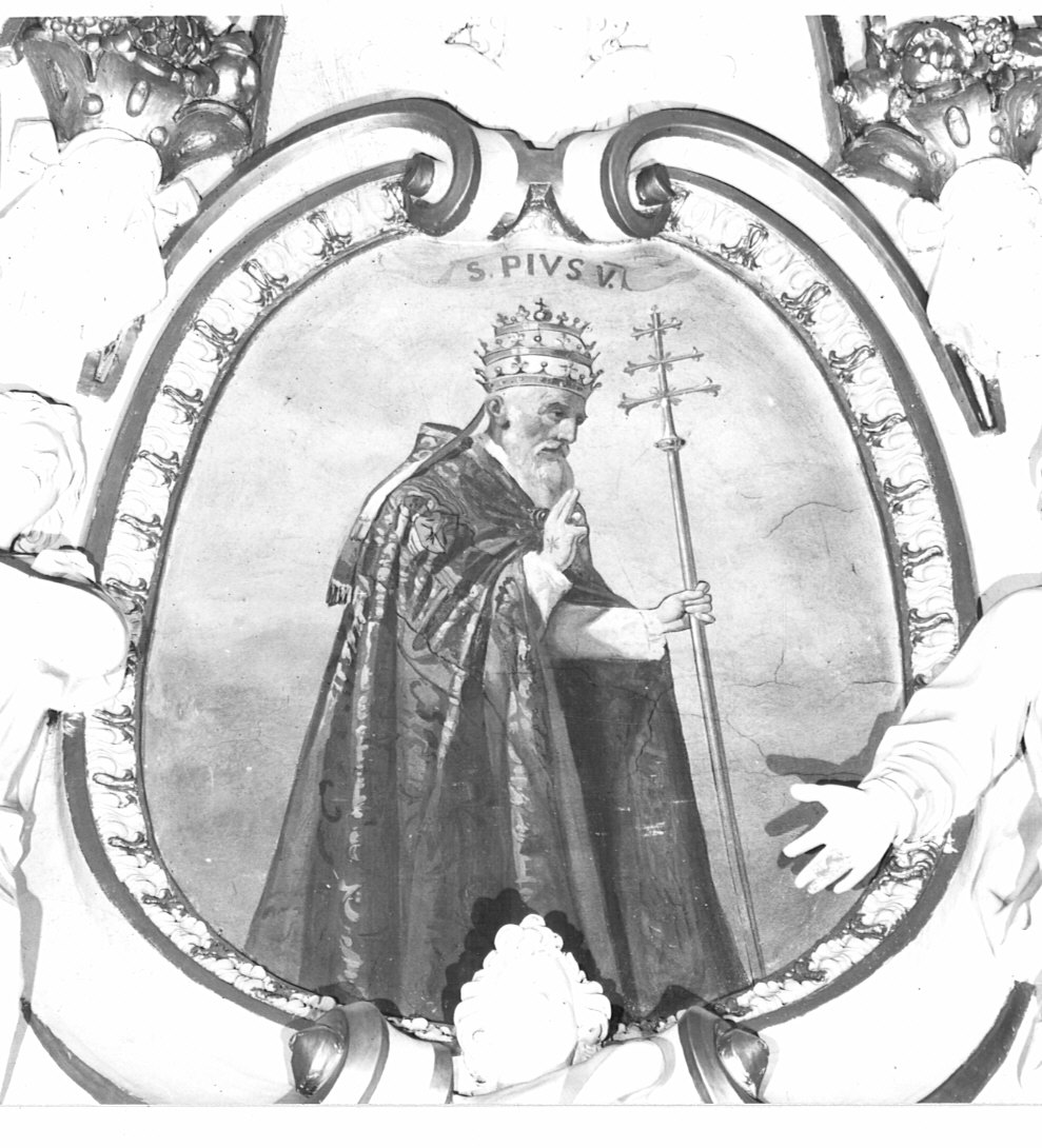 S. Pio VI, San Pio VI (decorazione pittorica, elemento d'insieme) di Mosello C (attribuito) (sec. XIX)