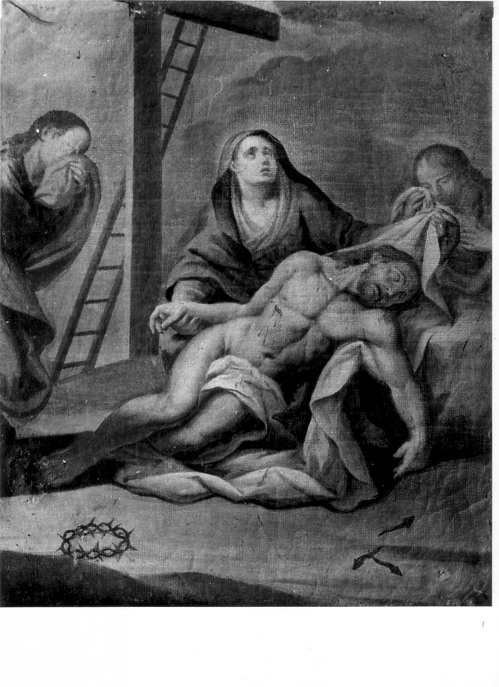 stazione XIII: Gesù deposto dalla croce (dipinto, elemento d'insieme) - ambito lombardo (seconda metà sec. XVIII)