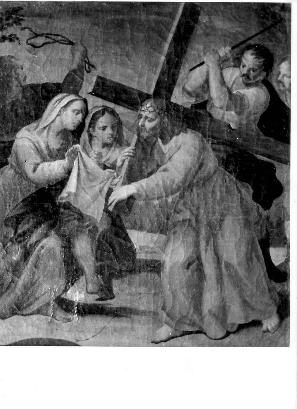 stazione VI: Gesù asciugato dalla Veronica (dipinto, elemento d'insieme) - ambito lombardo (seconda metà sec. XVIII)