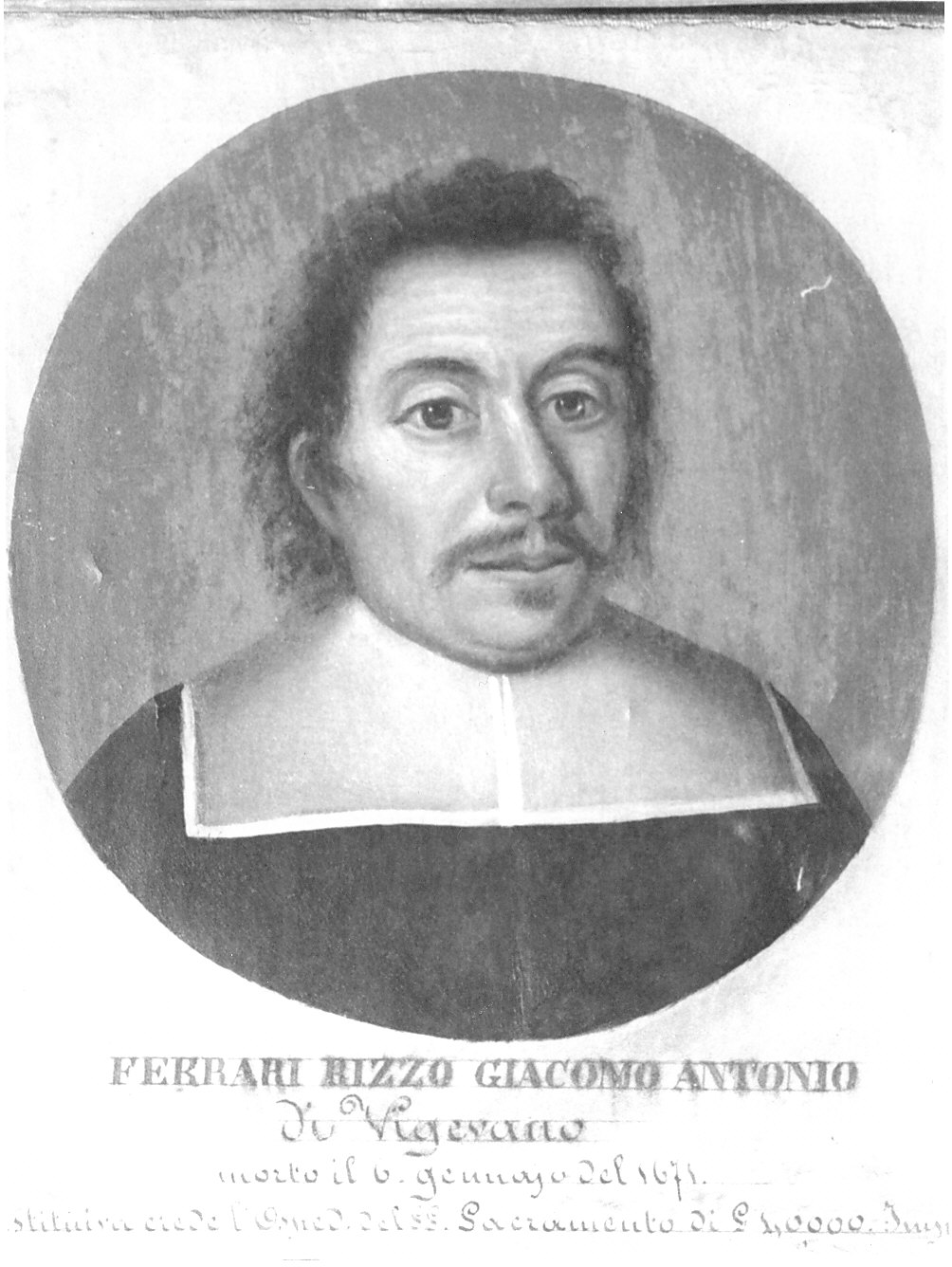Giacomo Antonio Ferraro Rizzo (dipinto, opera isolata) - ambito pavese (sec. XIX)