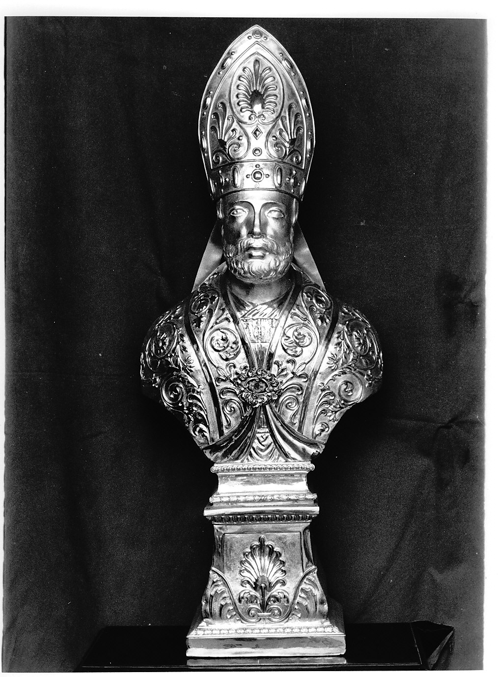 Sant'Ambrogio (reliquiario - a busto, opera isolata) - bottega lombarda (sec. XIX)