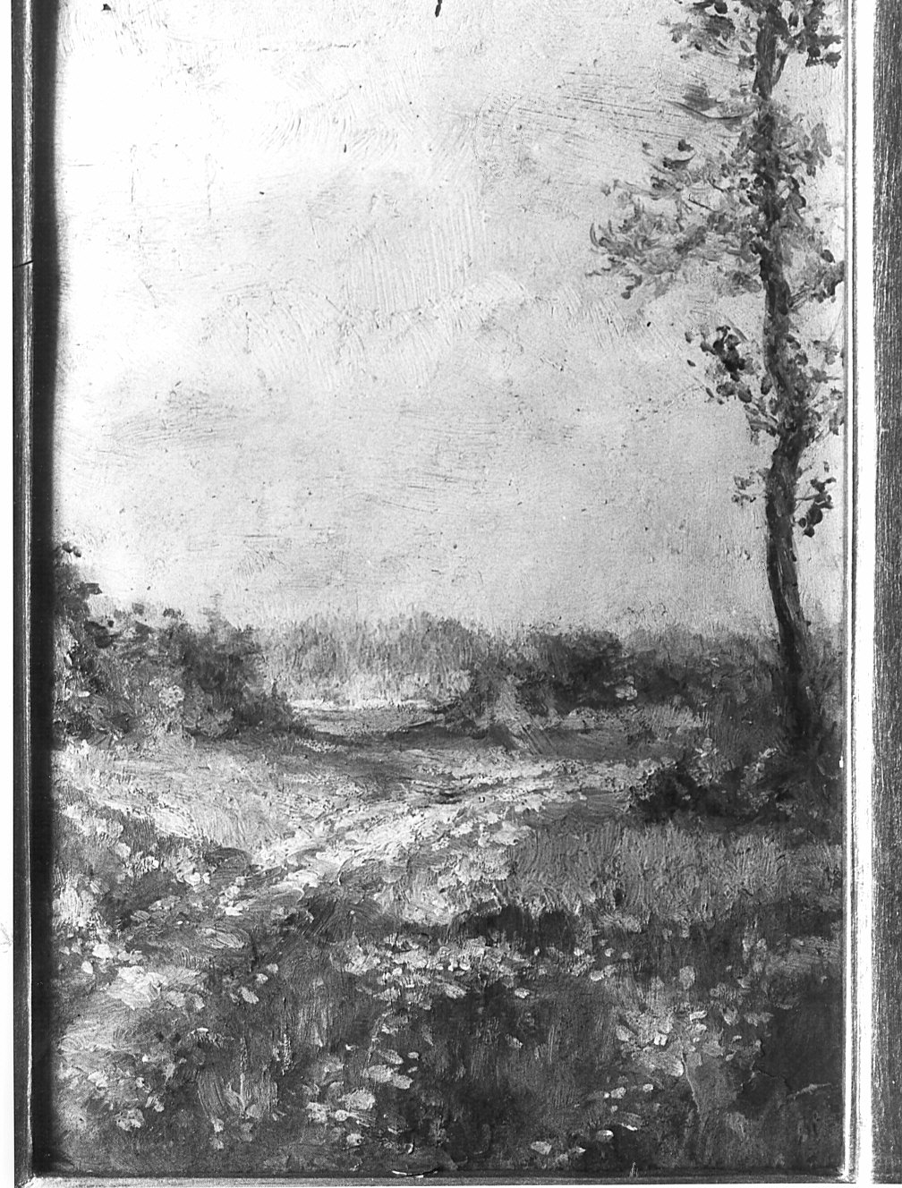 Riva del Ticino, paesaggio fluviale (dipinto) di Ottone Casimiro (attribuito) (inizio sec. XX)