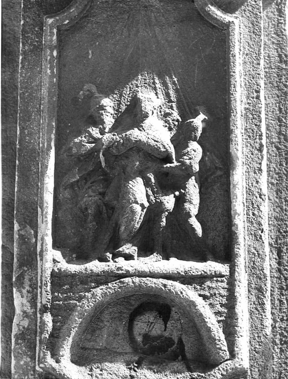 San Giovanni Nepomuceno è gettato nella Moldava (rilievo, elemento d'insieme) - bottega lombarda (prima metà sec. XVIII)