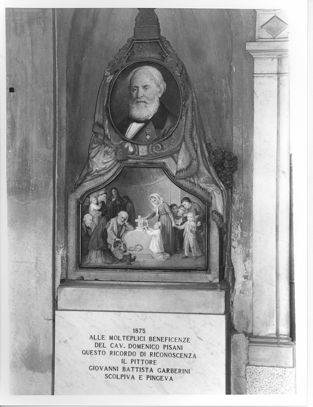 monumento sepolcrale al Cav. Domenico Pisani (monumento funebre) di Garberini Giovan Battista (sec. XIX)