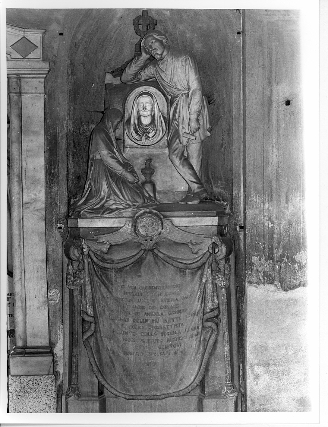 monumento sepolcrale di Giuseppe e Angiola Garberini (monumento funebre) di Garberini Giovan Battista (sec. XIX)