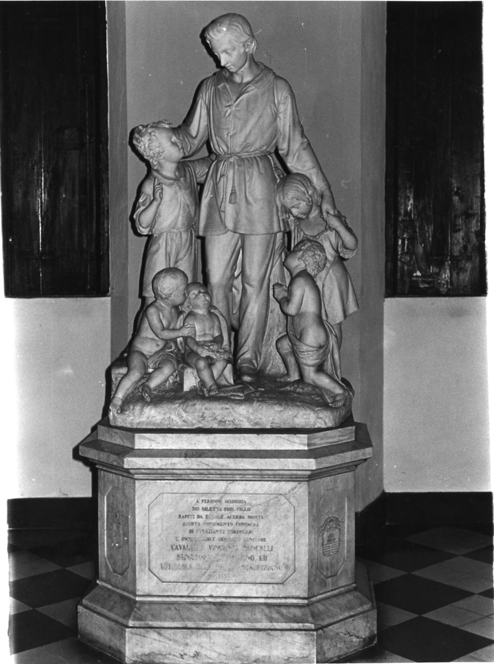 monumento ai figli di Vincenzo Roncalli (monumento commemorativo, opera isolata) di Bazzoni Cesare (sec. XIX)