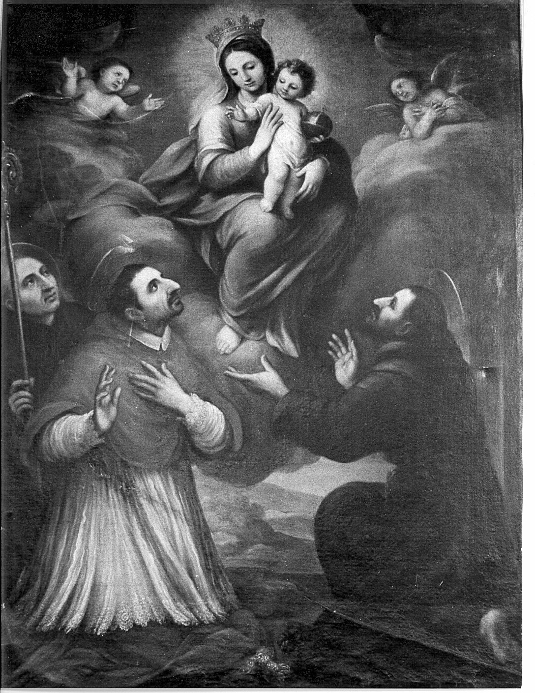 Madonna con Bambino e Santi (dipinto) - ambito lombardo (sec. XVII)