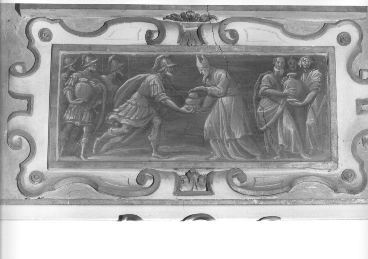 Incontro di Abramo e Melchisedec (dipinto, elemento d'insieme) di Della Rovere Giovanni Mauro detto Fiamminghino (attribuito) (sec. XVII)