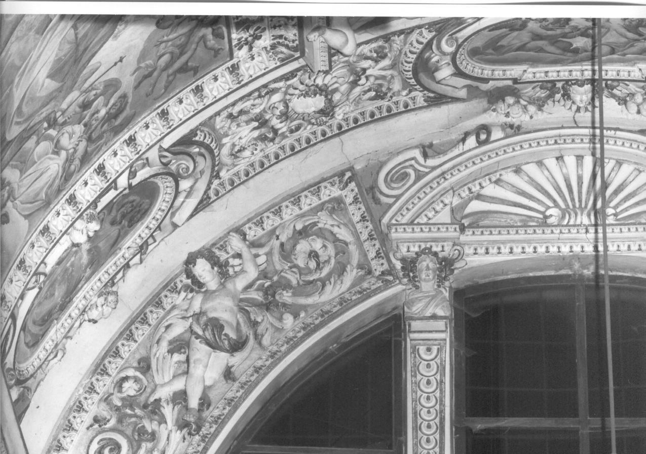 angioletti/ motivi decorativi geometrici e fitomorfi (decorazione plastica) - bottega lombarda (sec. XVII)