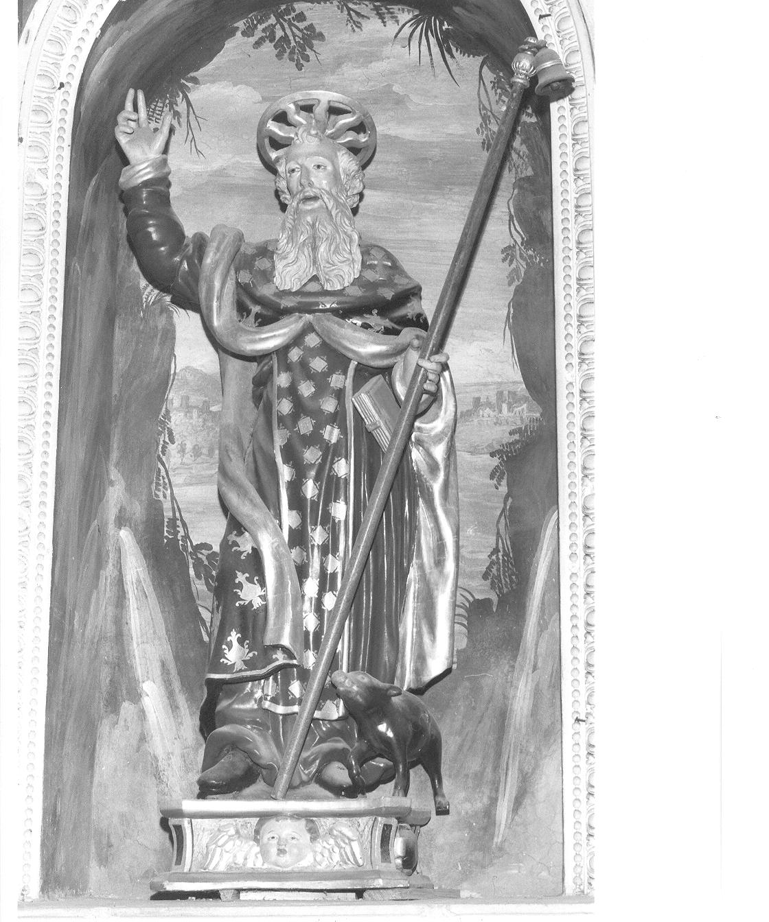 Sant'Antonio Abate (statua, opera isolata) - bottega lombarda (sec. XVII)