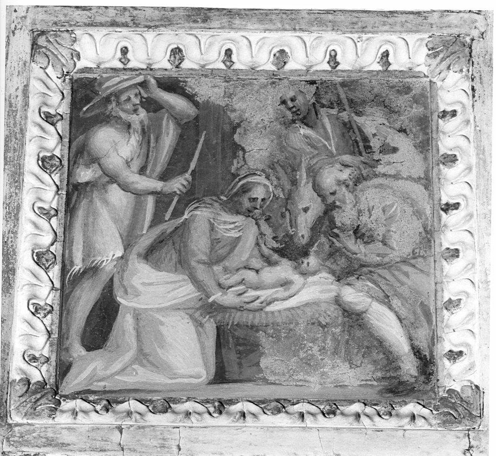 adorazione dei pastori (dipinto murale, elemento d'insieme) di Della Rovere Giovanni Mauro detto Fiamminghino (sec. XVII)
