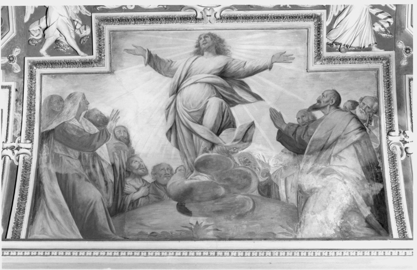ascensione di Cristo (dipinto murale, elemento d'insieme) di Pozzo Carlo (attribuito) (sec. XVII)