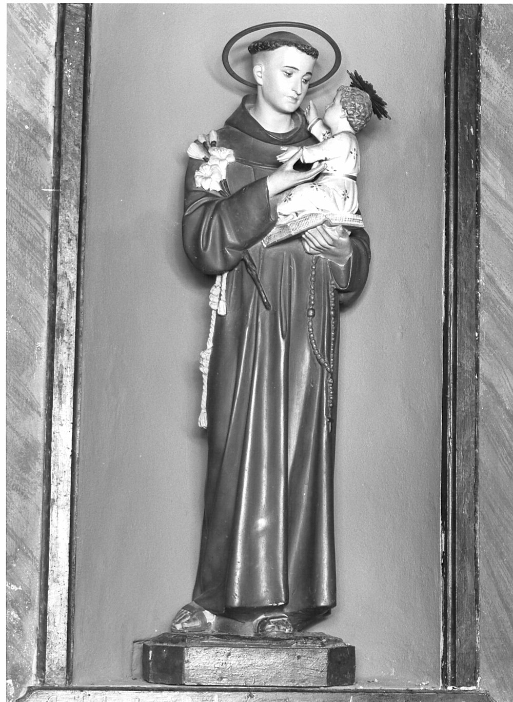 Sant'Antonio da Padova con il bambino (statua) - bottega lombarda (fine/inizio secc. XIX/ XX)