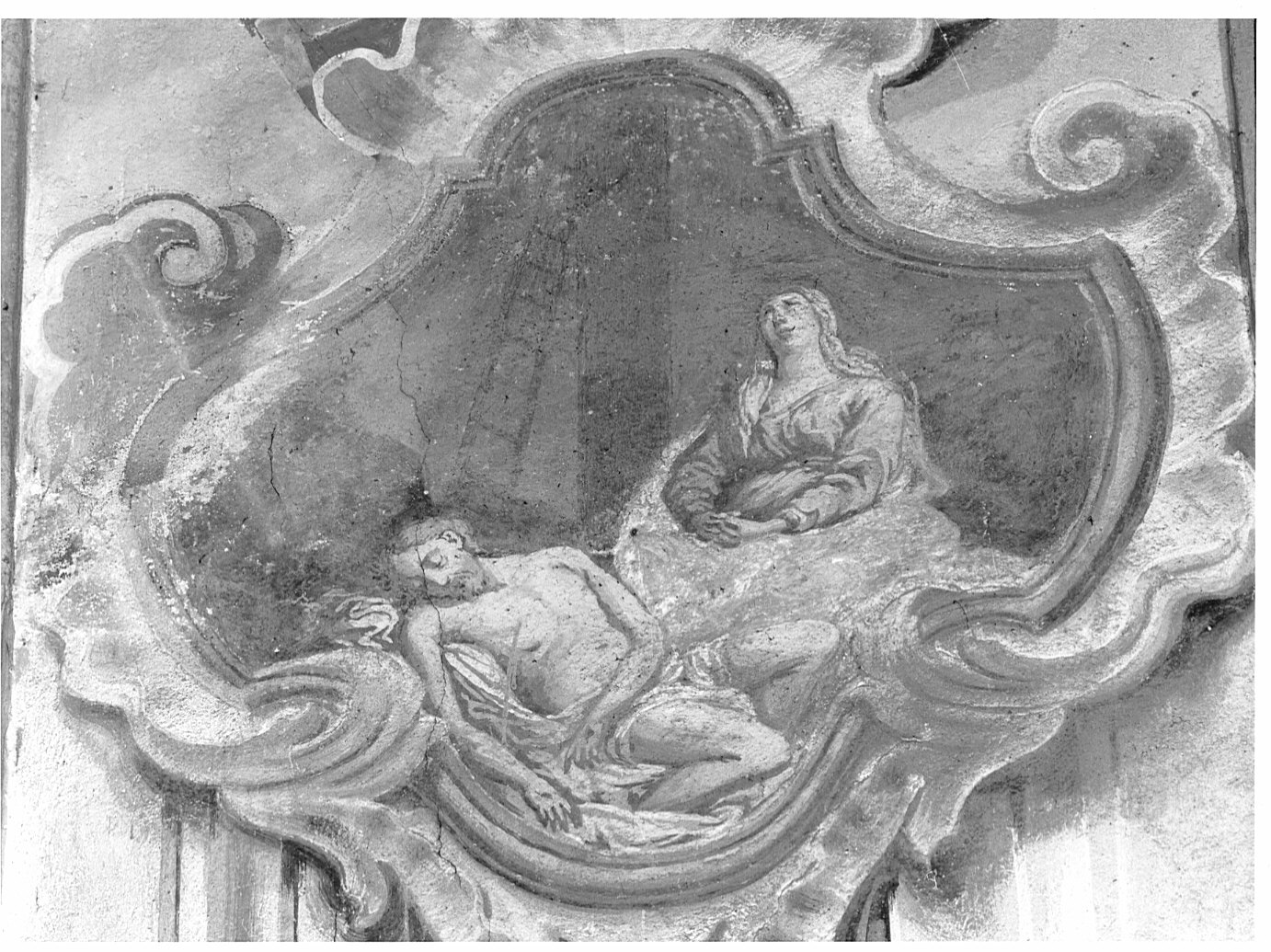 compianto sul Cristo morto (dipinto murale, elemento d'insieme) - ambito lombardo (secondo quarto sec. XVIII)