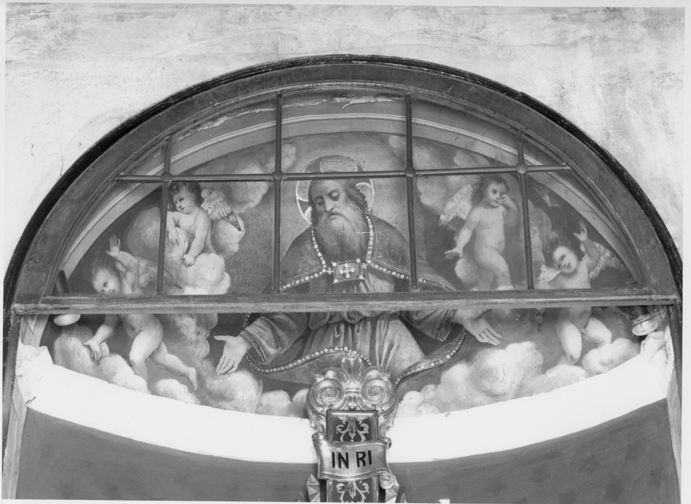Dio Padre e angeli (dipinto murale) - ambito lombardo (?) (sec. XVII)