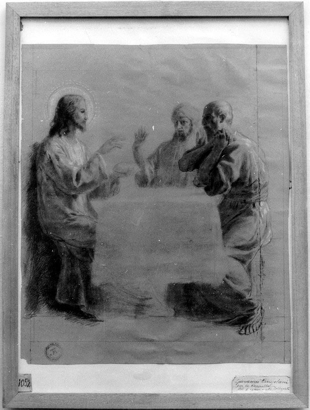 cena in Emmaus (disegno) di Cingolani Giovanni (inizio sec. XX)