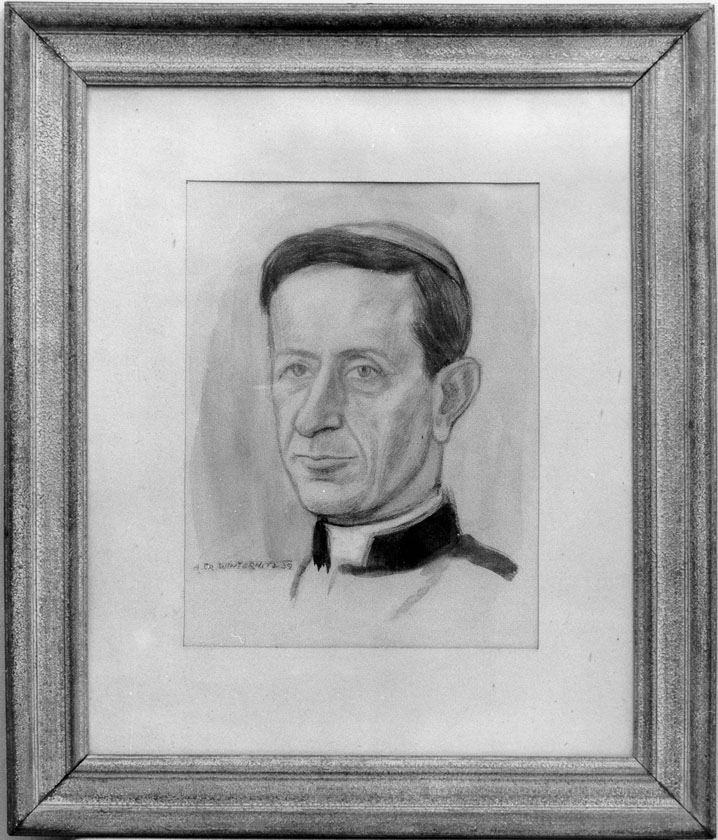 ritratto del cardinale Fernando Cento (disegno) di Winternitz Adolf van (sec. XX)