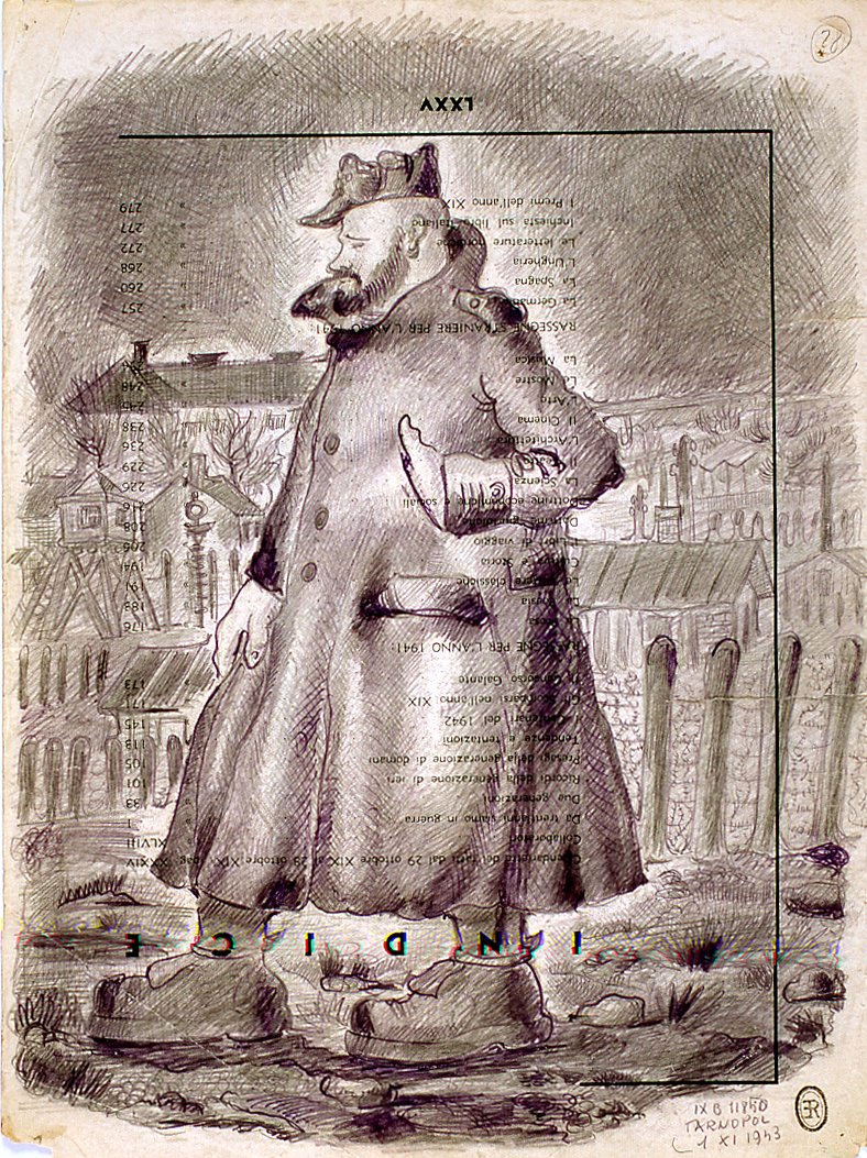 IXB 11850, soldato a Tarnopol (disegno) di Ercolani Ernesto (sec. XX)