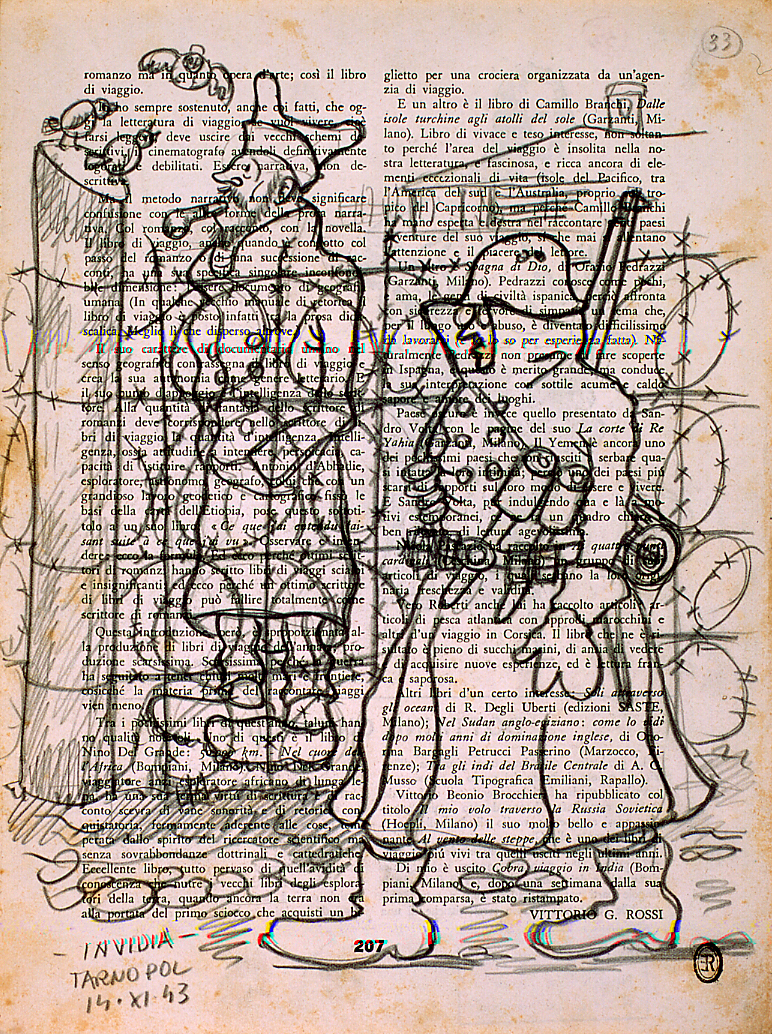 Invidia, prigioniero che osserva gli uccelli (disegno) di Ercolani Ernesto (sec. XX)