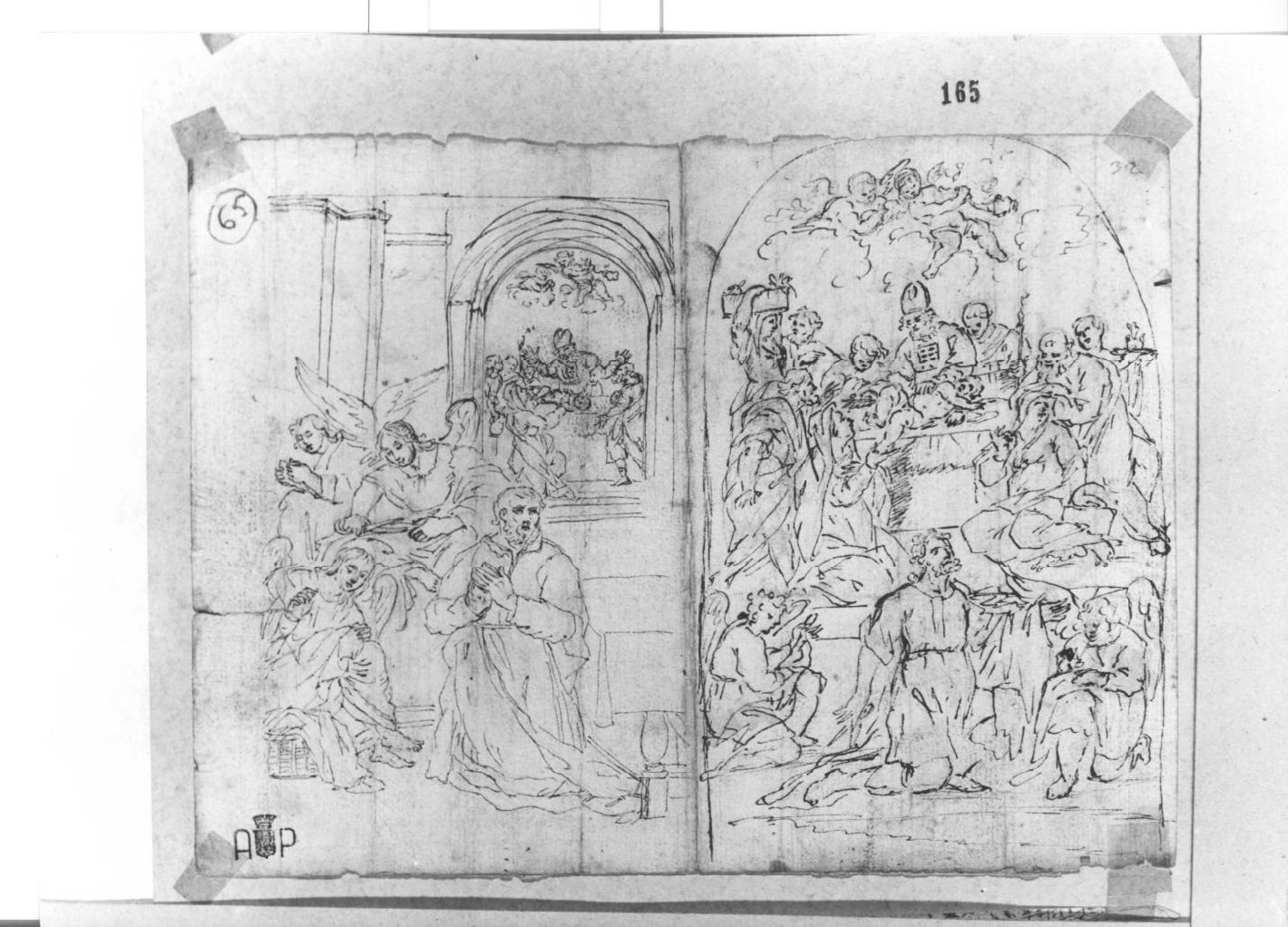 circoncisione di Gesù Bambino (disegno) di Monti Nicola Antonio (sec. XVIII)