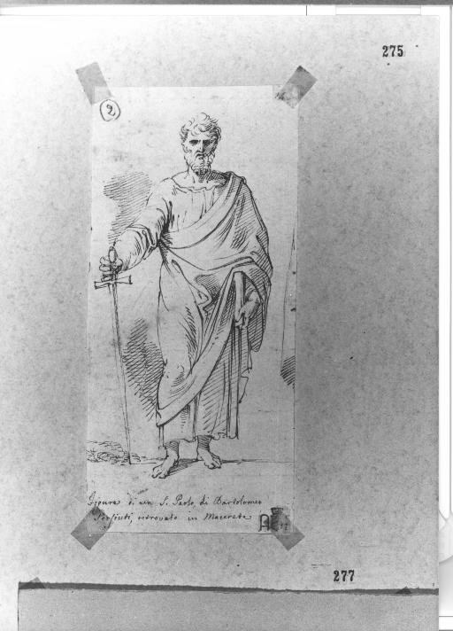 San Paolo Apostolo (disegno) di Duranti Fortunato (prima metà sec. XIX)