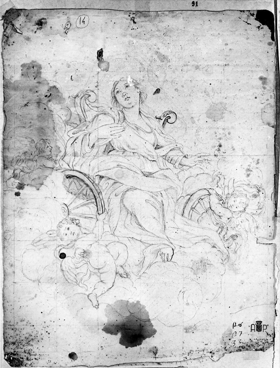 figura allegorica (disegno) - ambito ascolano (sec. XVII)