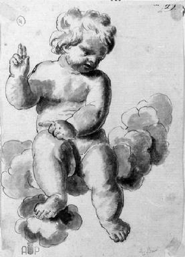 Gesù Bambino (disegno) di Borri Rocco (sec. XVIII)
