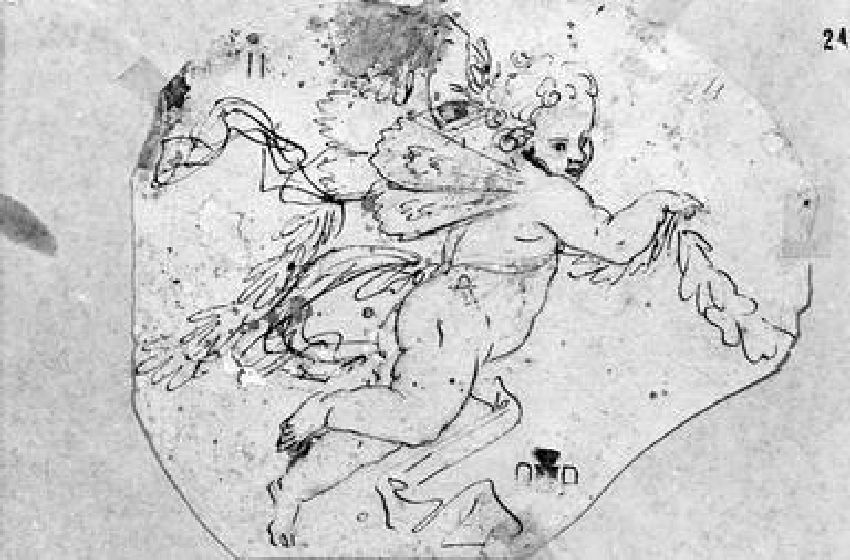 putto (disegno) di Moderati Alessio (seconda metà sec. XVIII)
