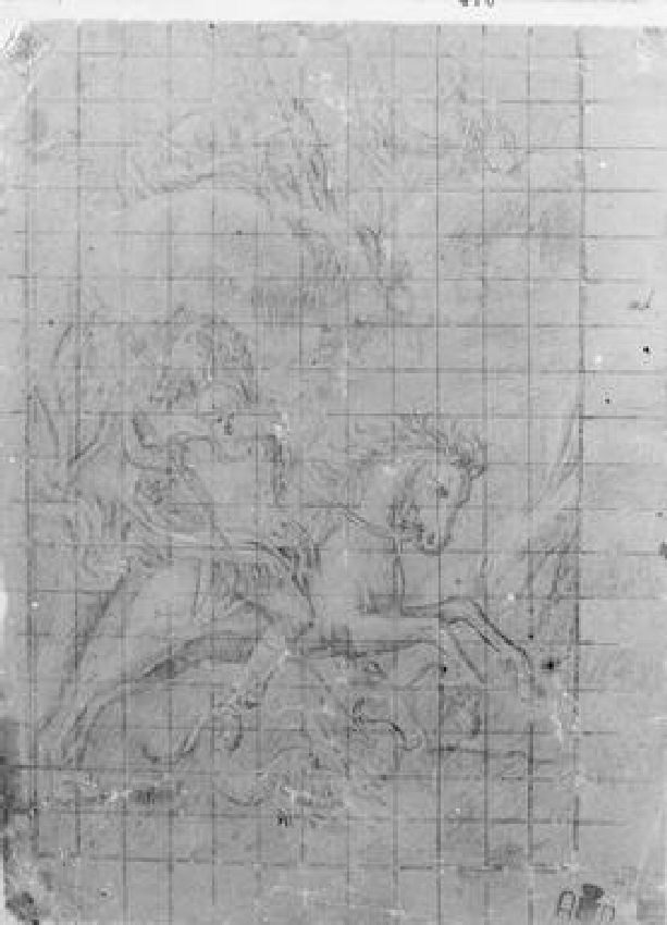 San Giorgio uccide il drago (disegno) di Monti Nicola Antonio (scuola) (seconda metà sec. XVIII)