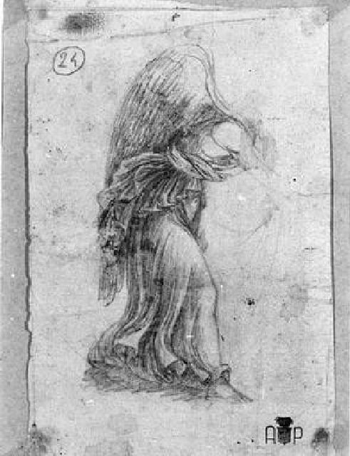 angelo (disegno) - ambito italiano (sec. XVIII)