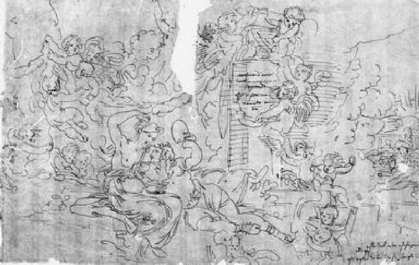 Rinaldo e Armida (disegno) di Duranti Fortunato (sec. XIX)