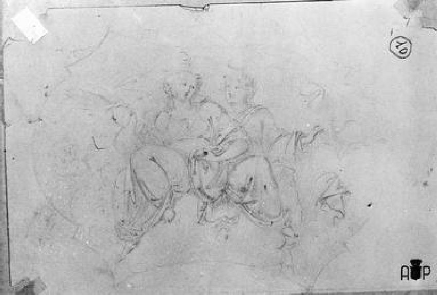 Giunone e Diana (disegno) di Paci Emidio (sec. XIX)