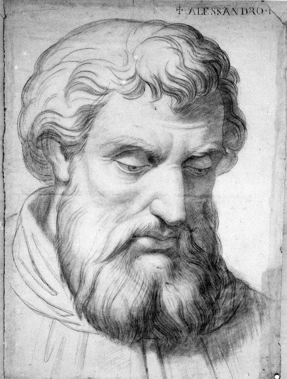 ritratto di papa Alessandro I (disegno) di Mariani Cesare (sec. XIX)