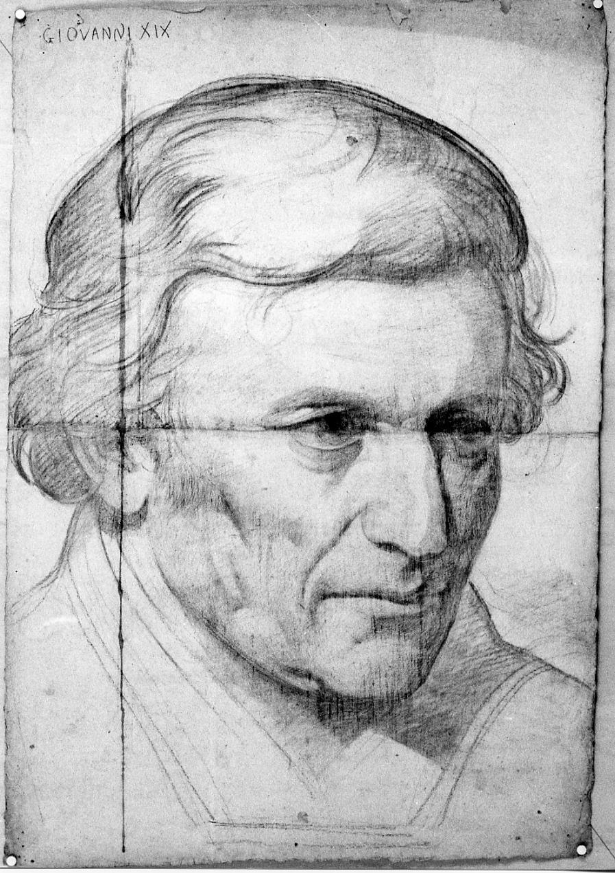 ritratto di papa Giovanni XIX; pontefice (disegno) di Mariani Cesare (sec. XIX)