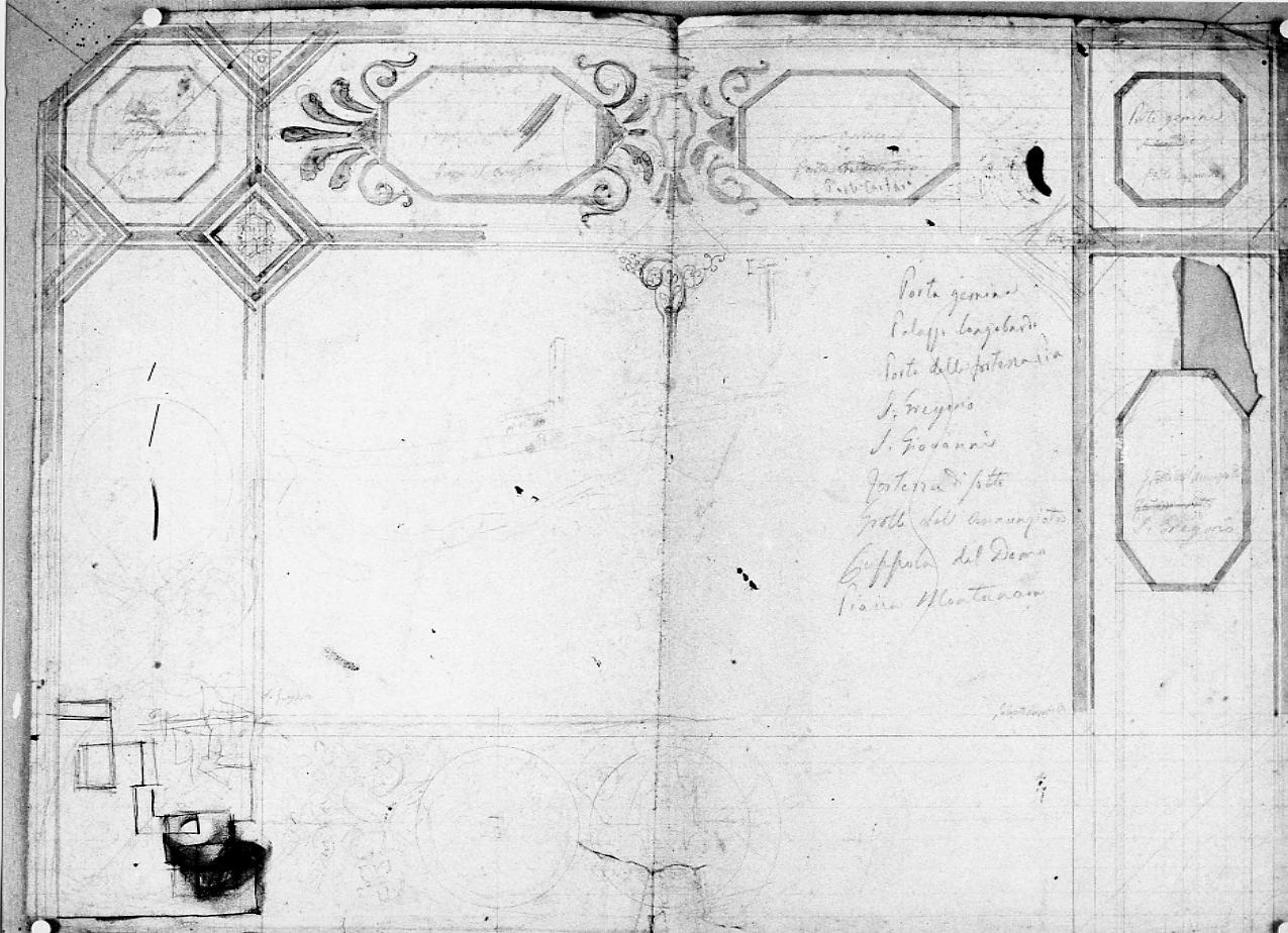 soffitto (disegno) di Gabrielli Giulio (secc. XIX/ XX)