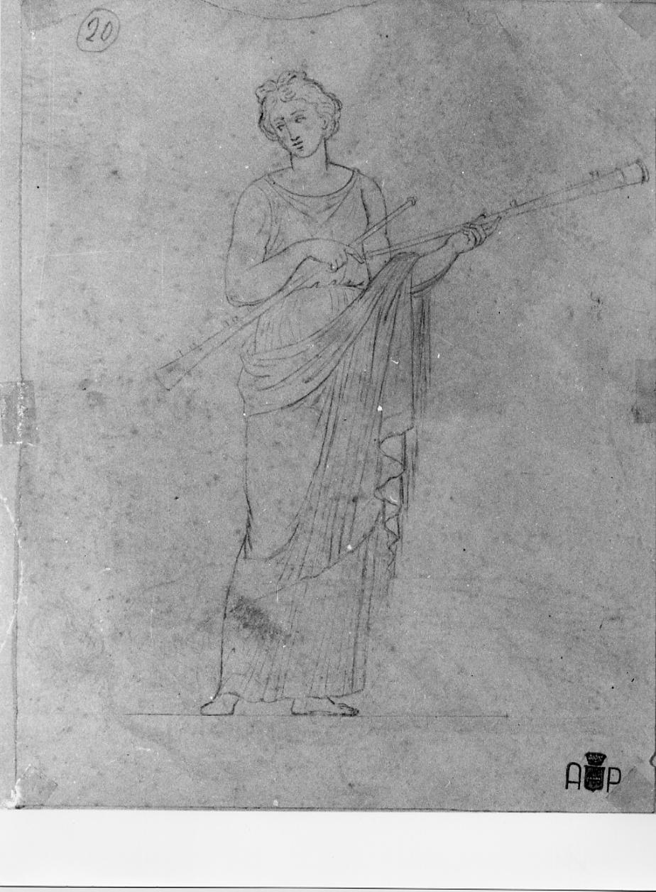 figura femminile (disegno) - ambito italiano (sec. XIX)