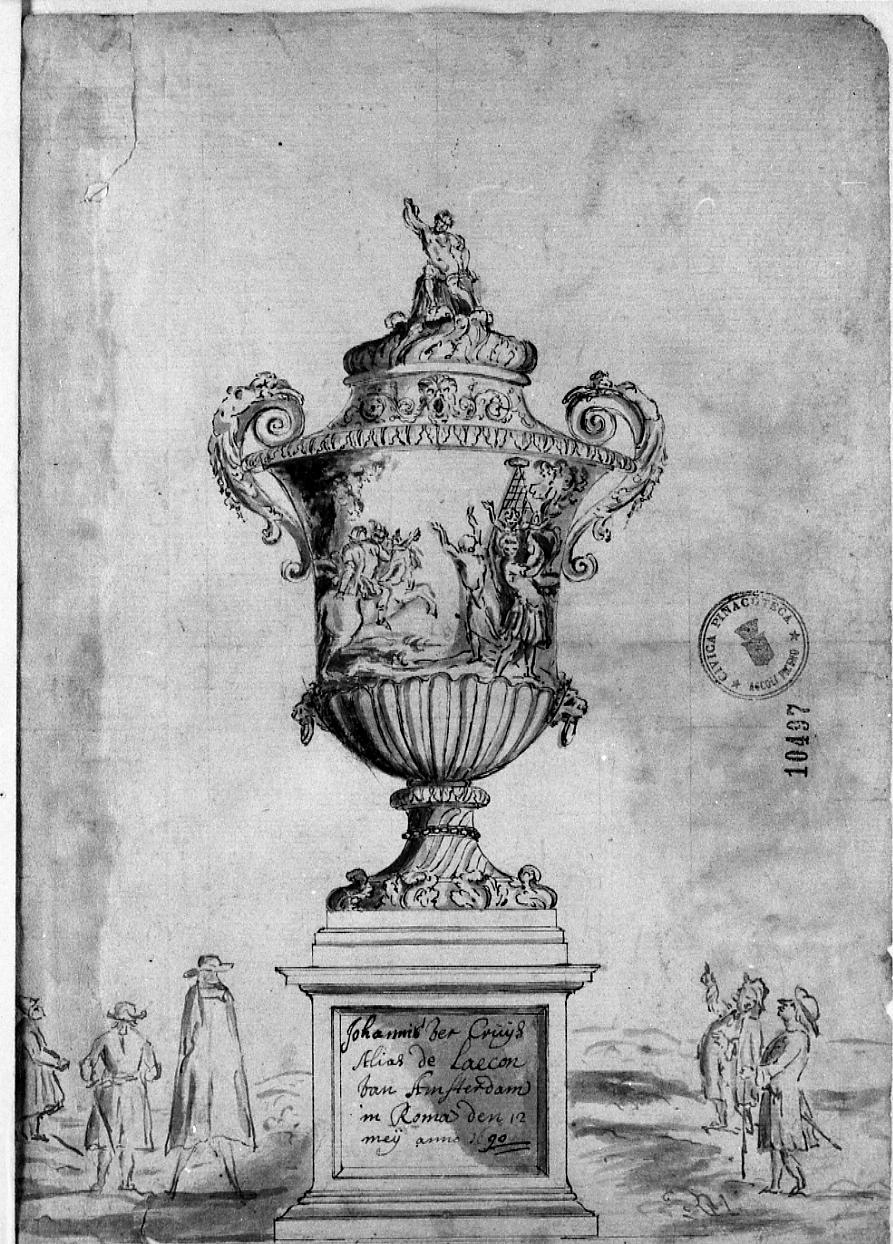 vaso ornamentale (disegno) di Ver Cruys Johan (sec. XVII)