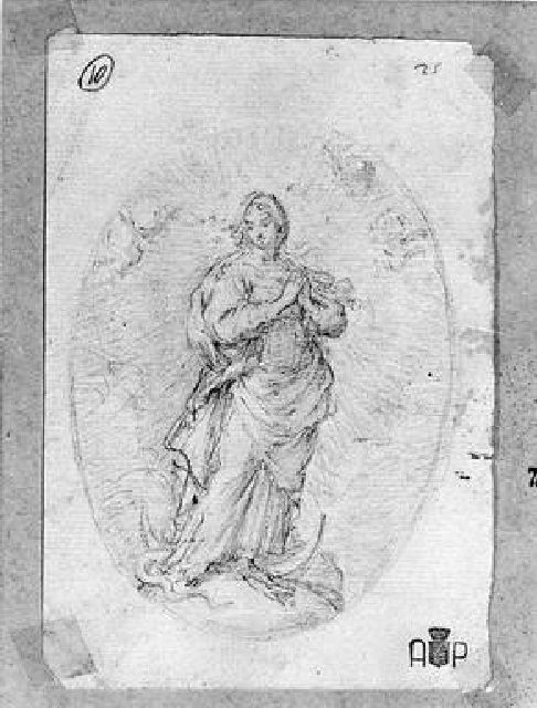 Madonna Immacolata (disegno) - ambito marchigiano (sec. XVIII)