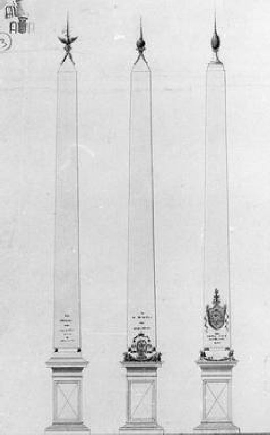 obelischi (disegno) di Gabrielli Gabriele (sec. XIX)