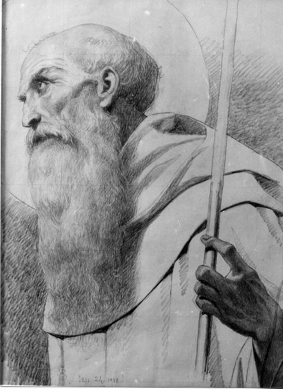 San Romualdo (disegno) di Biagetti Biagio (sec. XX)