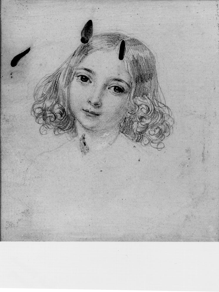testa di bambina (disegno) di Fidanza Raffaele (prima metà sec. XIX)