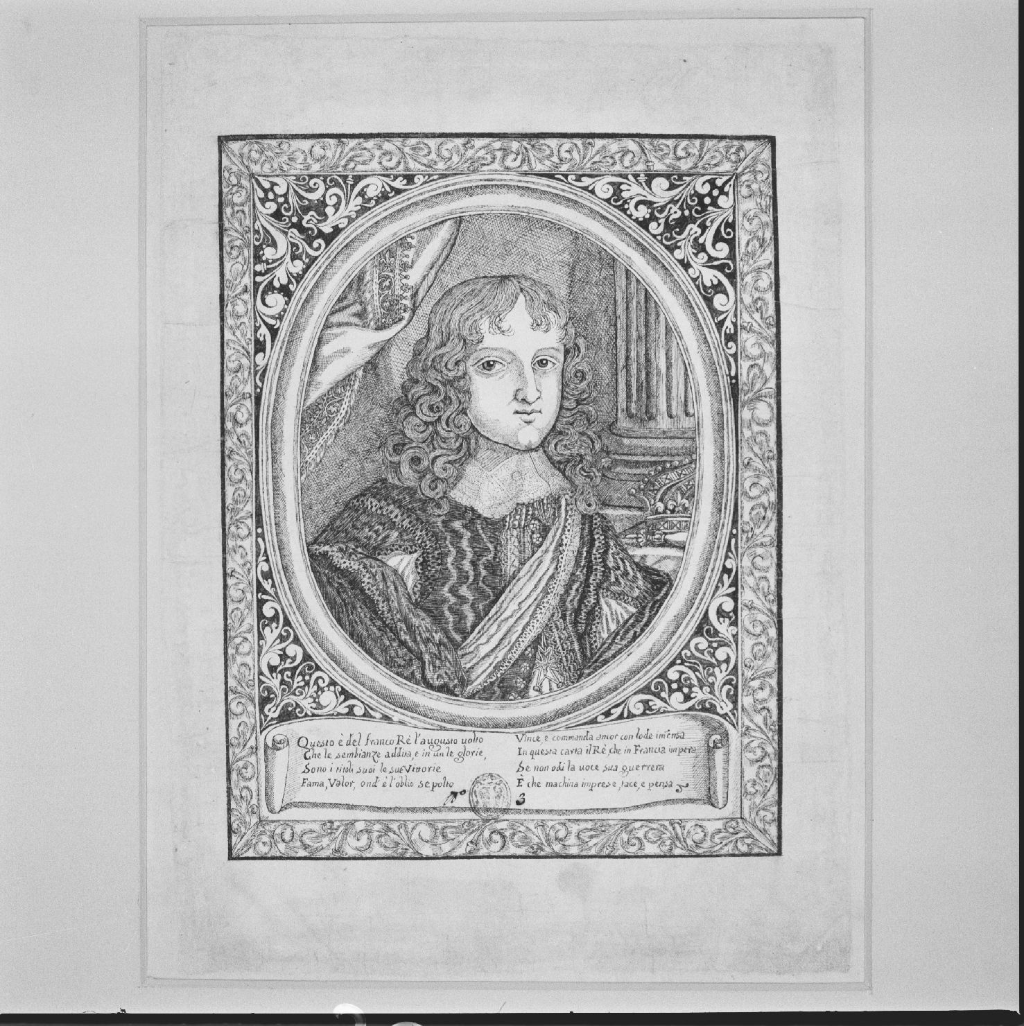 ritratto di re di Francia (disegno) - ambito marchigiano (sec. XVII)