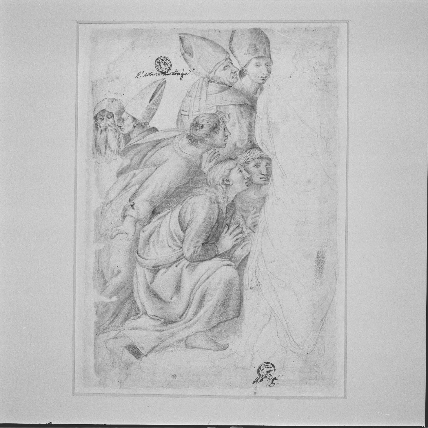 apostoli (disegno) - ambito Italia centrale (prima metà sec. XVII)